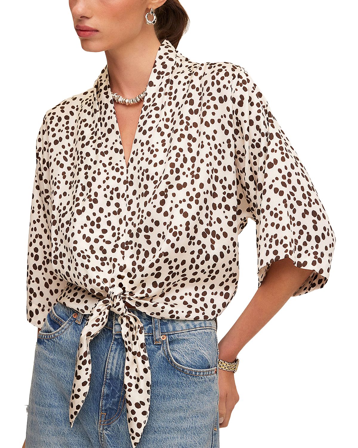 Fifteen Twenty Bernice Tie Front Blouse