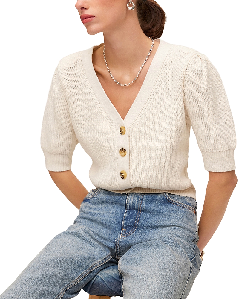 Fifteen Twenty Iliana Puff Sleeve Cardigan Sweater