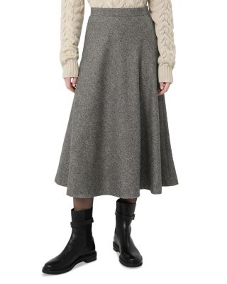 Mstpalazzi Wool Blend Midi Skirt
