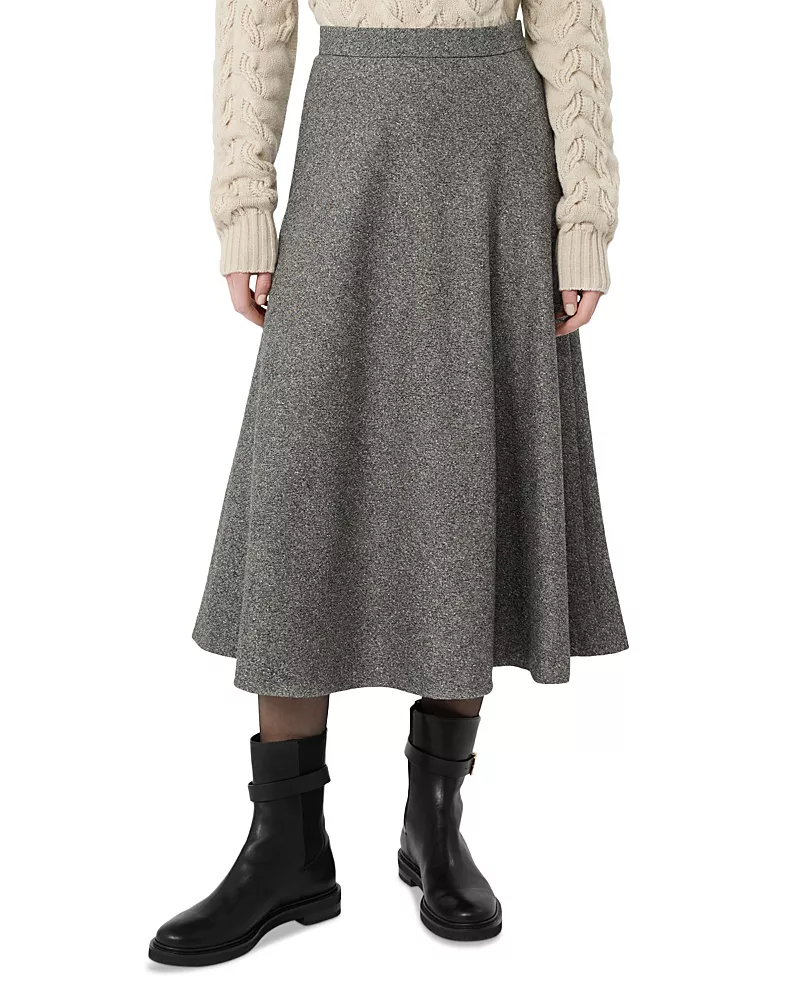 Max Mara Studio Mstpalazzi Wool Blend Midi Skirt
