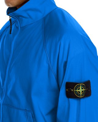 Stone Island Paracadute Stretch Cotton Poplin Zip Up Jacket