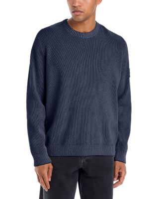 Rib Cotton Boucle Raglan Sleeve Sweater