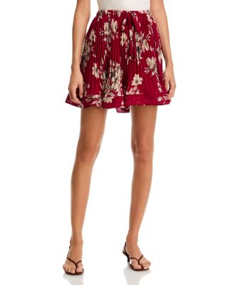 Hand Sketched Floral Print Skirt 