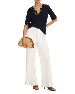 NIC+ZOE Rococo Edge Blouse | Bloomingdale's Women