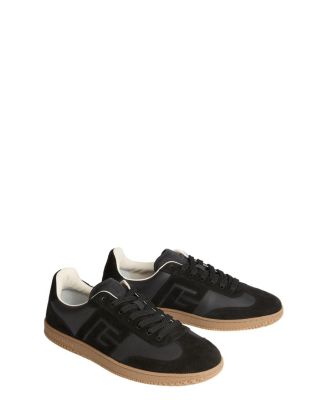Balmain Swan Suede and Smooth Leather Trainers
