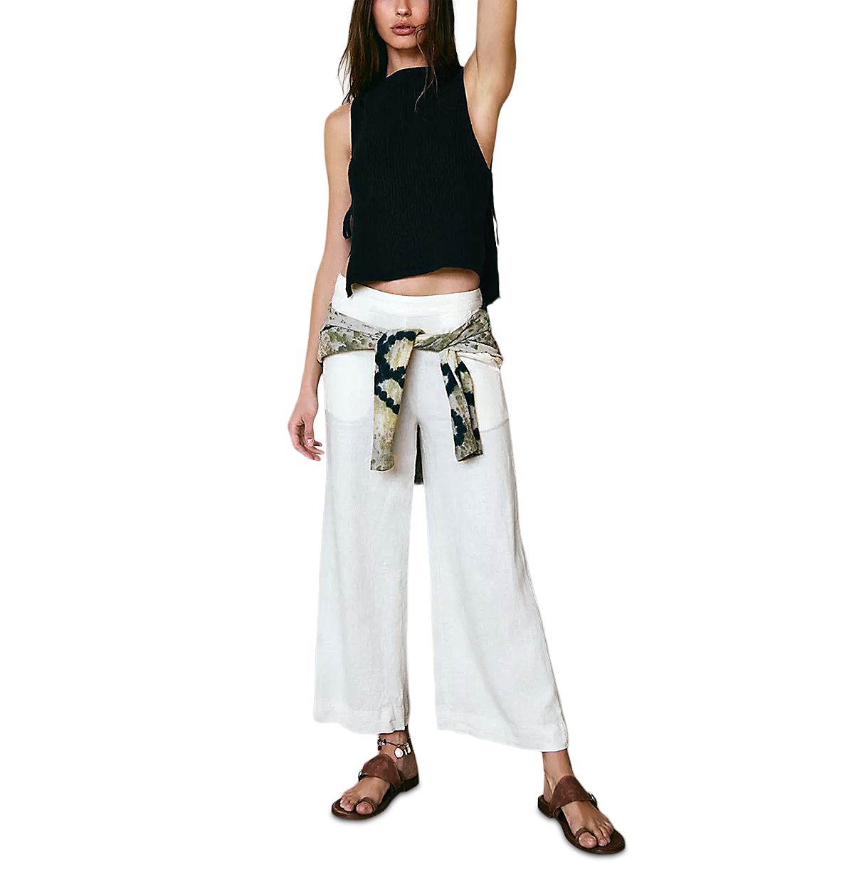 Free People Lizzie Side Tie Sweater Top