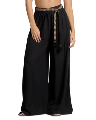 Belted Wide Leg Pants