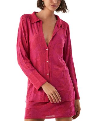 Lara Knit Shirt Swim Cover-Up & Lara Knit Mini Skirt Swim Cover-Up