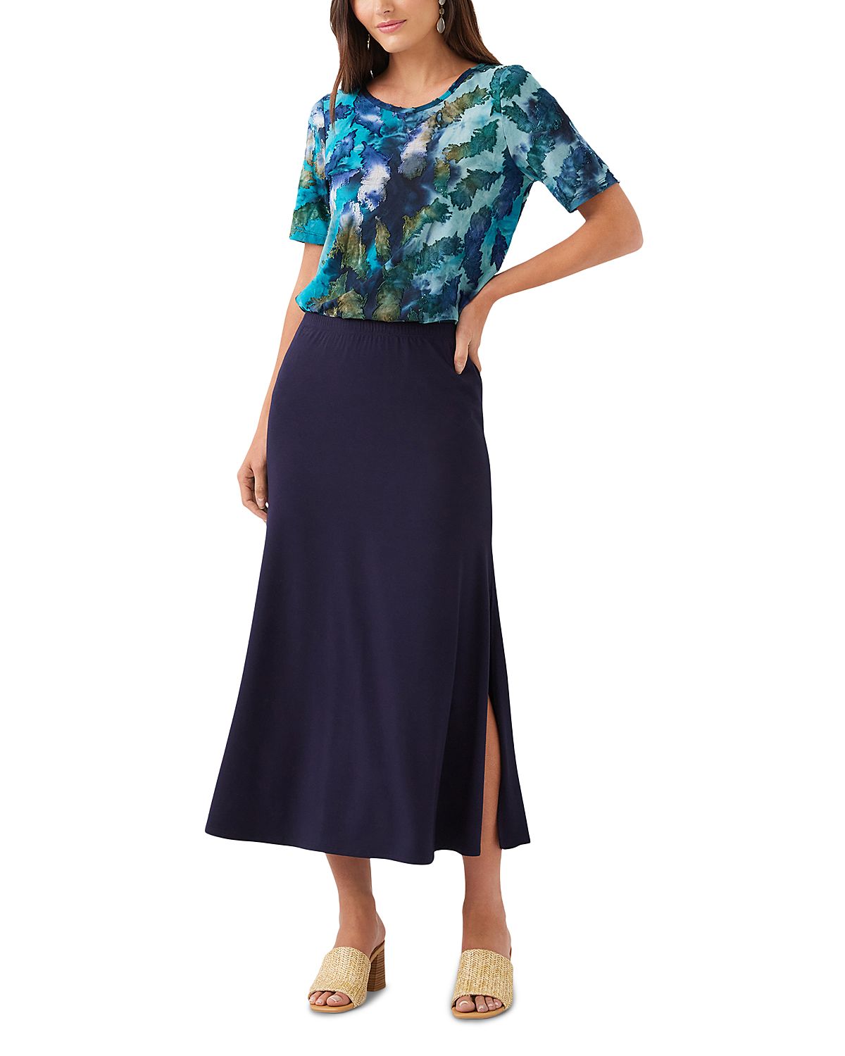 Karen Kane Side Slit Midi Skirt