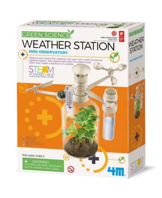 Green Science Weather Station, DIY Mini Observatory Kit, Ages 5+