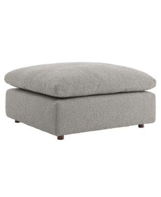 Modway Commix Down Filled Overstuffed Boucle Fabric Ottoman In Gray