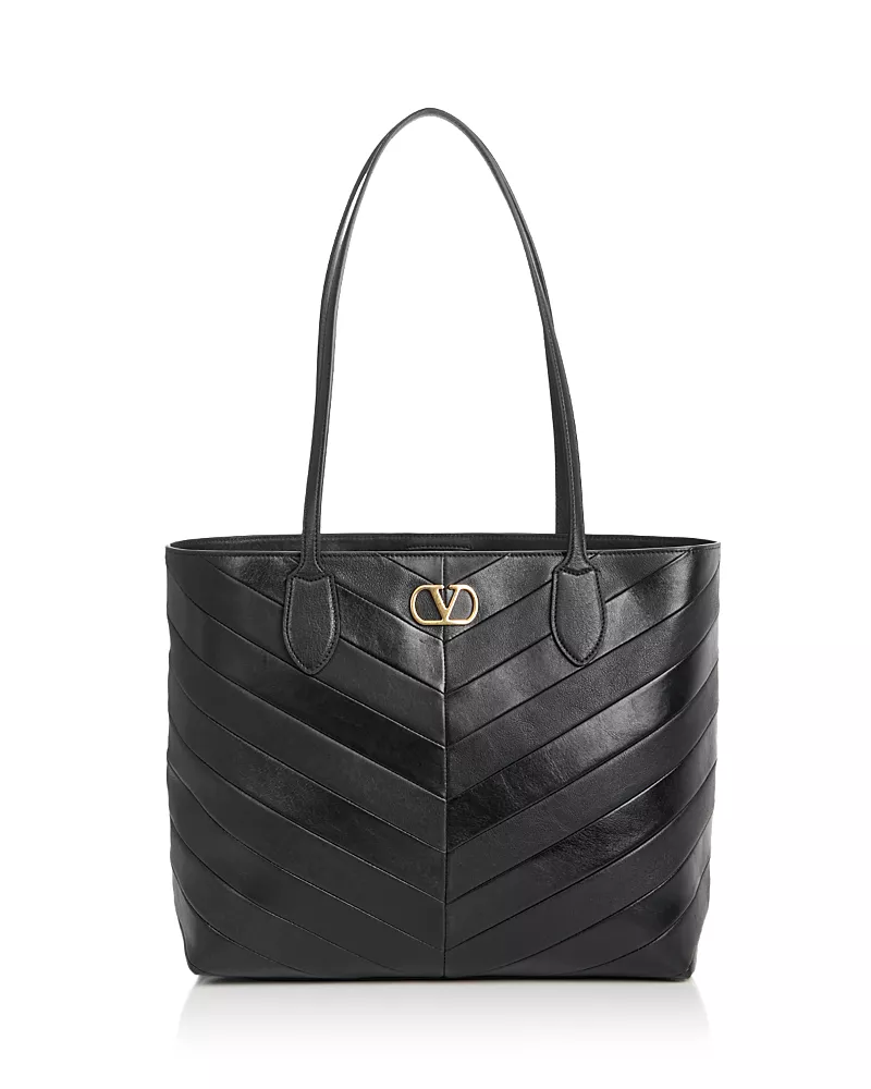 Valentino Garavani VLogo Jean Medium Leather Shopping Tote