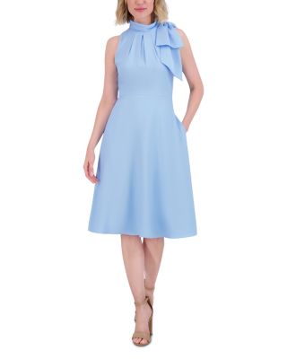 Bow Detail Fit And Flare Midi Dress