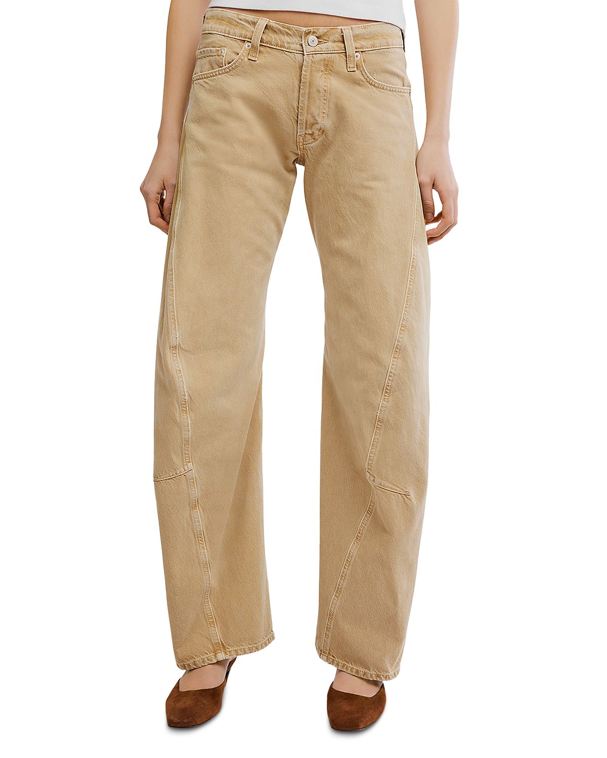Free People Fable Low Rise Twisted Seam Jeans