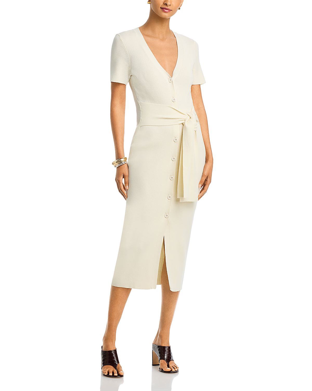 Toccin Agnes Tie Front Midi Dress