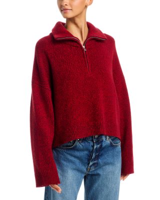 The Wool Stretch Half Zip Marled Sweater