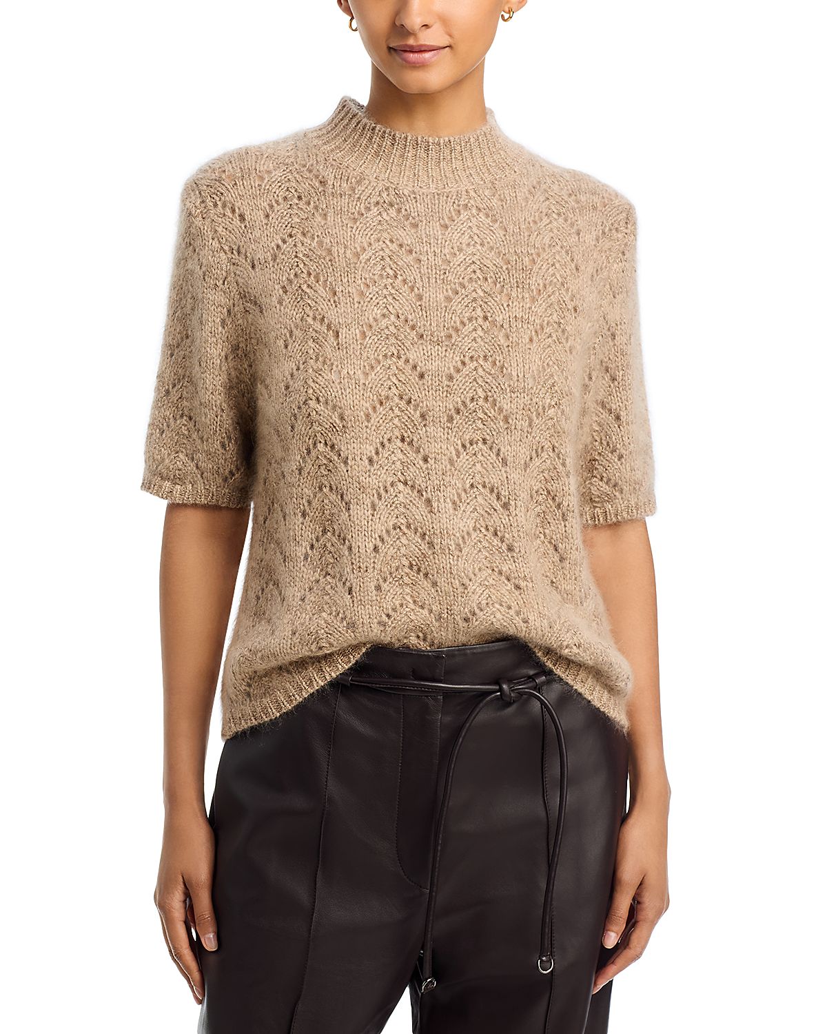 Frame The Lurex Mock Neck Sweater