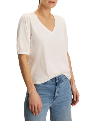 Elbow Sleeve V Neck Tee
