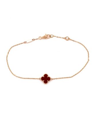  Sweet Alhambra Bracelet 18K Rose Gold and Carnelian