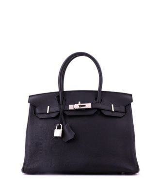 Birkin 30 Handbag Black Togo with Palladium Hardware