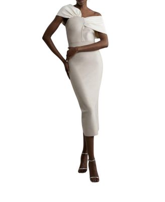 Figure Form Asymmetric Midi Dress