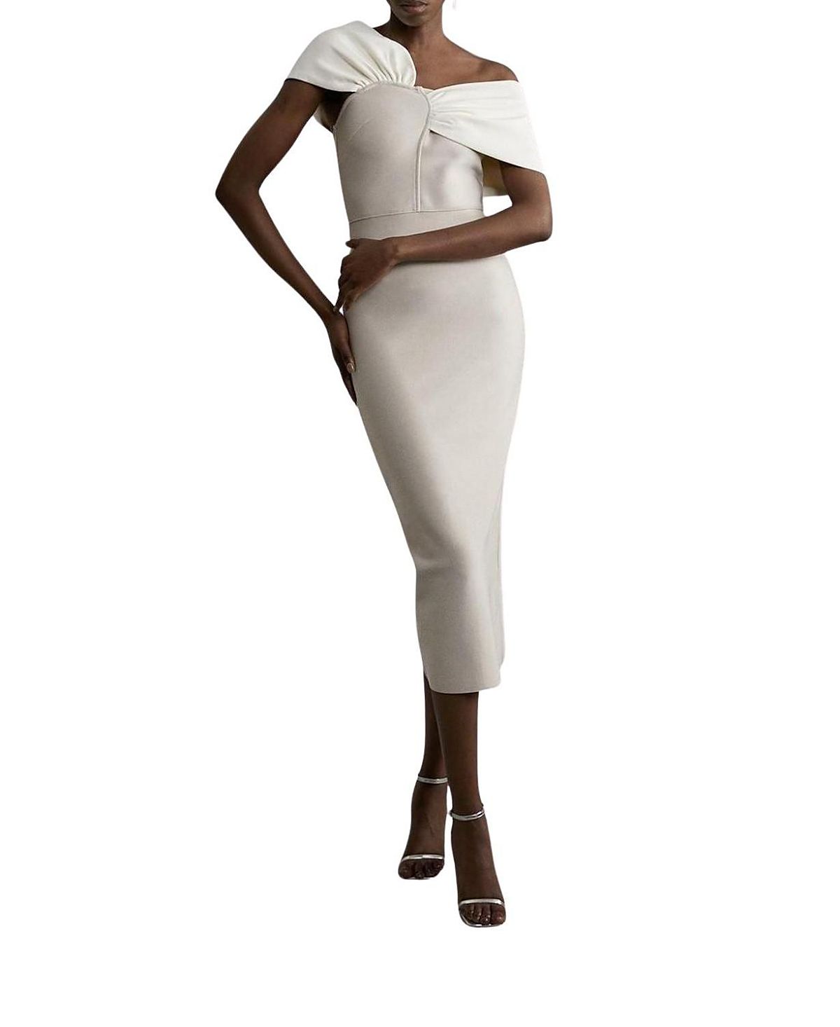 Karen Millen Figure Form Asymmetric Midi Dress