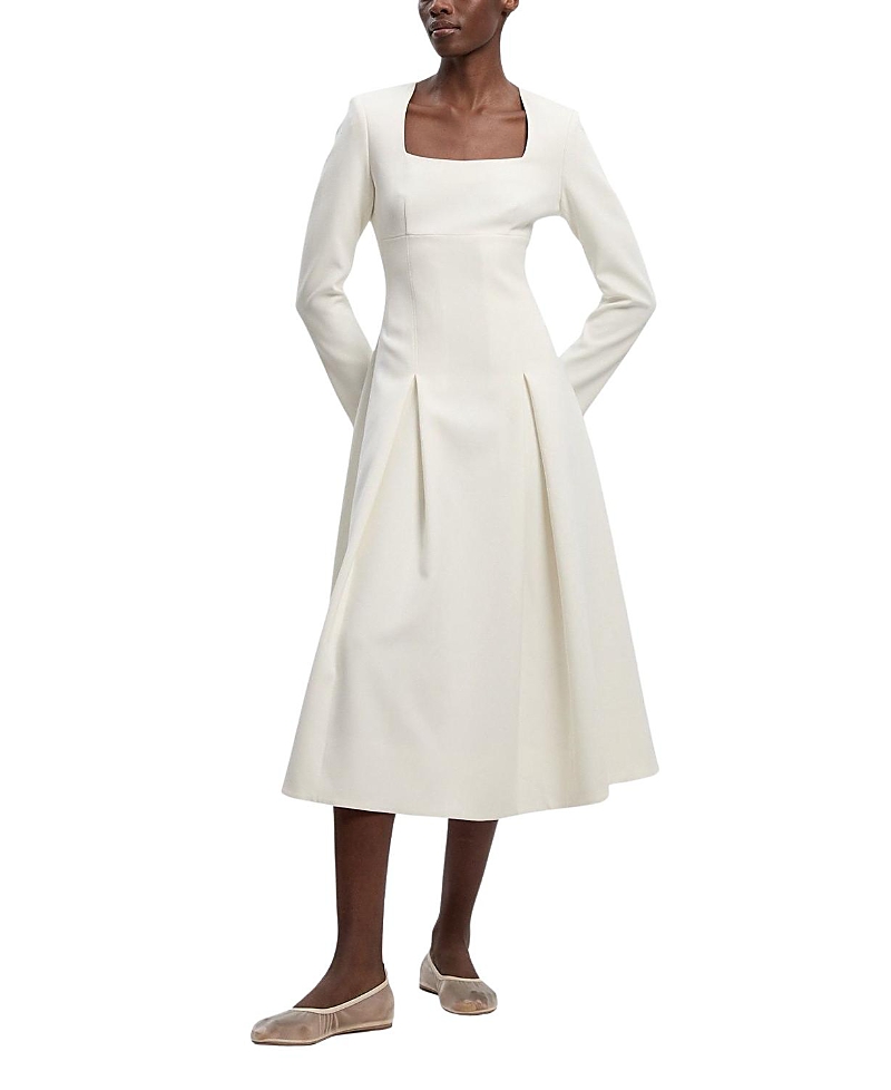 Karen Millen Stretch Sweetheart Neck Midi Dress
