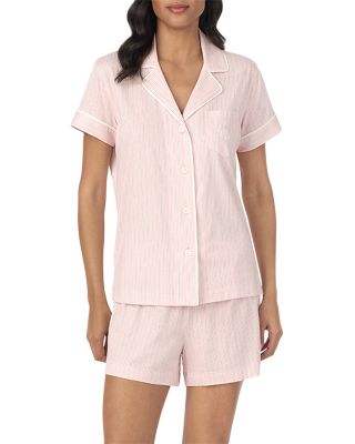 Short Sleeve Classic Knits Notch Collar Boxer Pajama Set - Exclusive