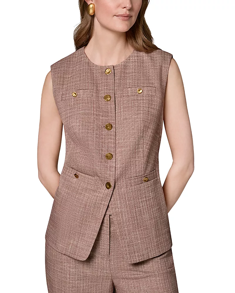 Donna Karan New York Button Front Vest