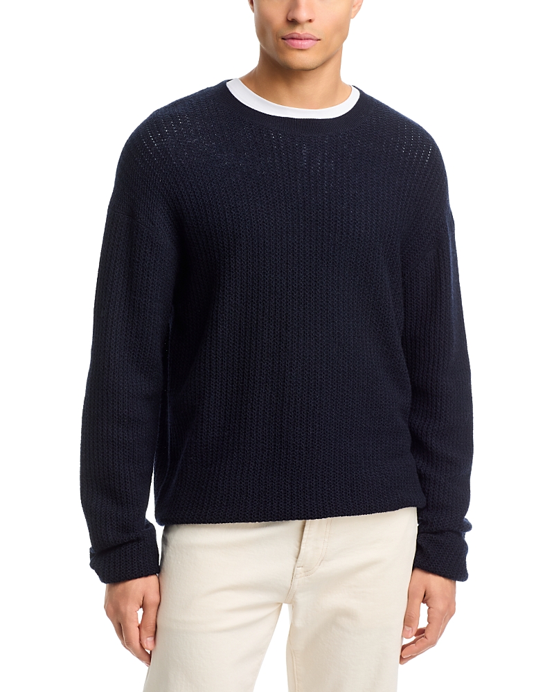 Frame Textured Wool Crewneck Sweater