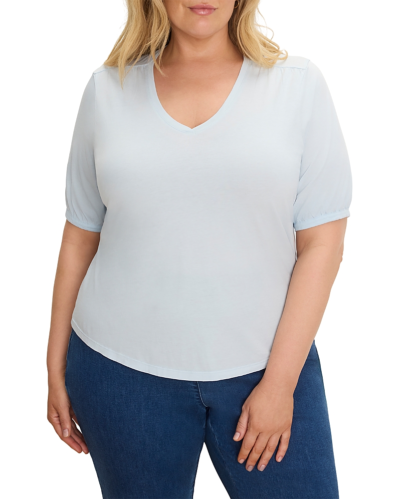 Nic+Zoe Plus Elbow Sleeve V Neck Top