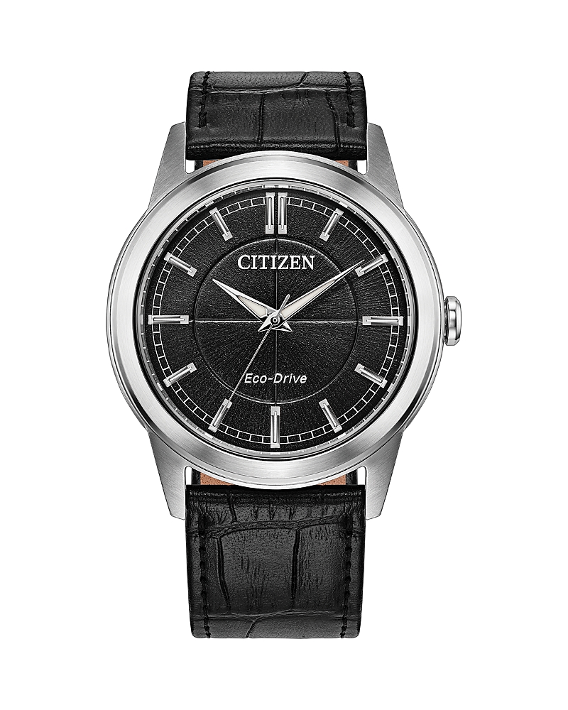 Citizen Rolan Leather Strap Watch, 41mm
