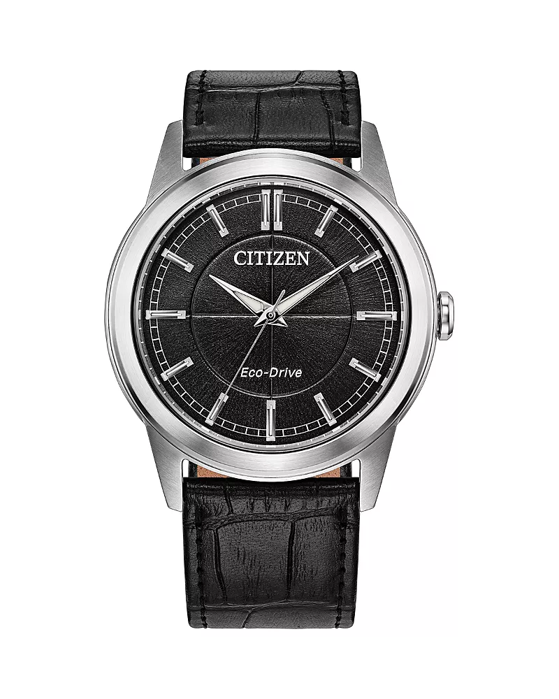 Citizen Rolan Leather Strap Watch, 41mm
