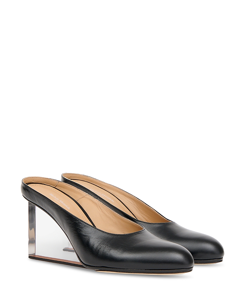 Maison Margiela Women's Plexi Wedge Mules