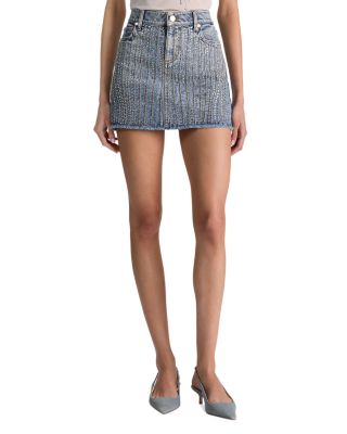 Kiera Embellished Denim Mini Skirt