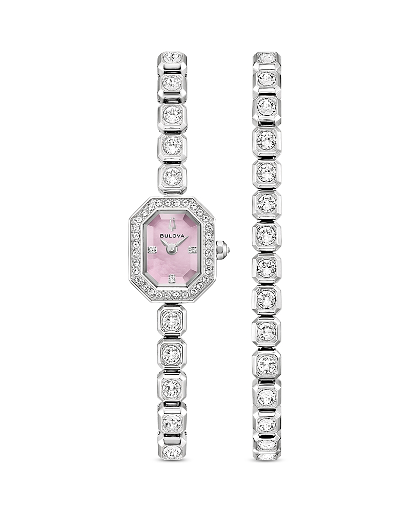 Bulova Box Set Crystal Bracelet & Watch, 24mm x 15mm