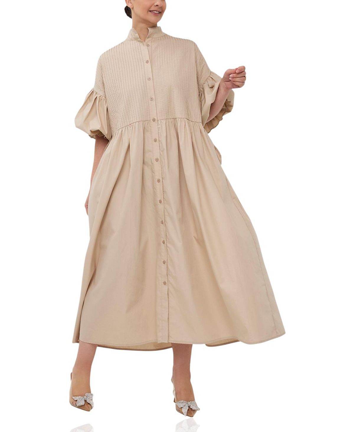 Marielle Stokkelaar Phoebe Puffed Sleeve Maxi Dress
