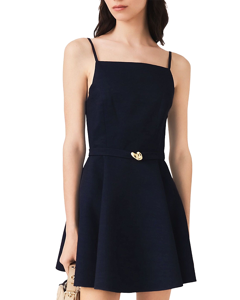 Maje Flared Dress with Straps
