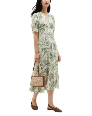 Florentina Crochet Trim Sleeve Midi Dress