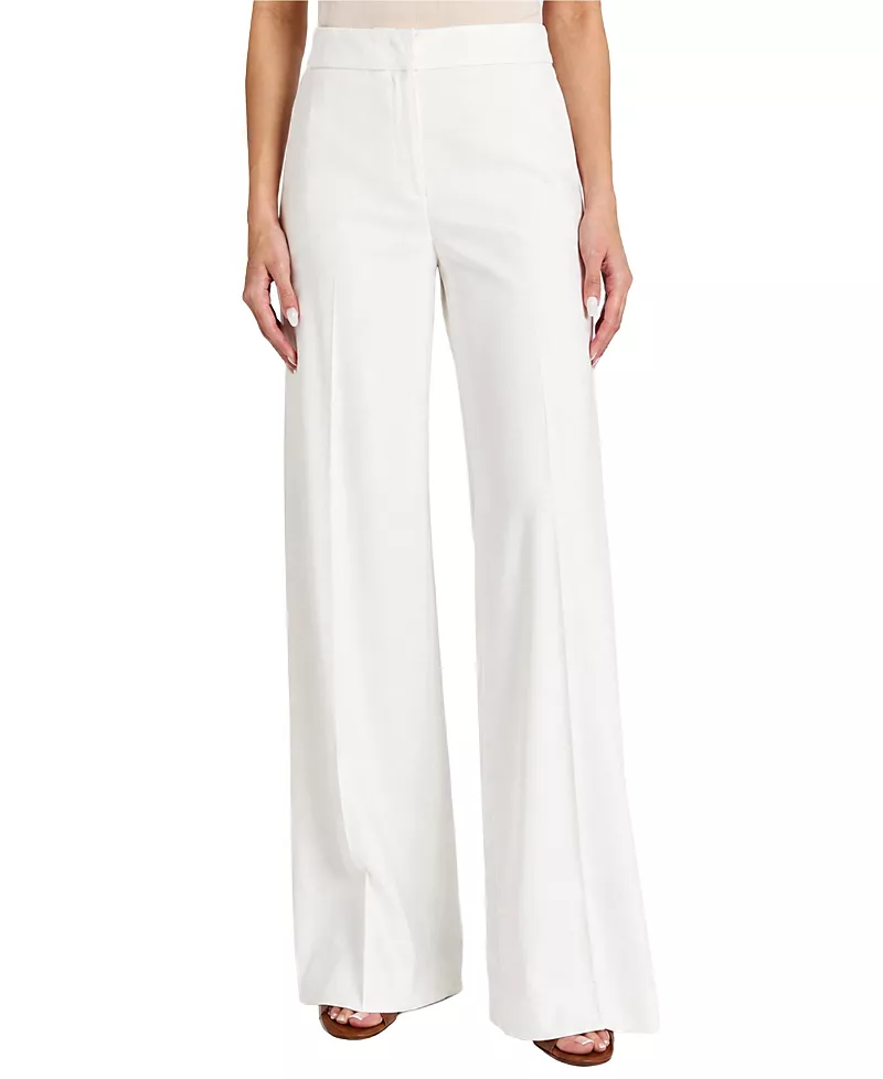Santorelli Gigi Wide Leg Pant in Cotton Stretch