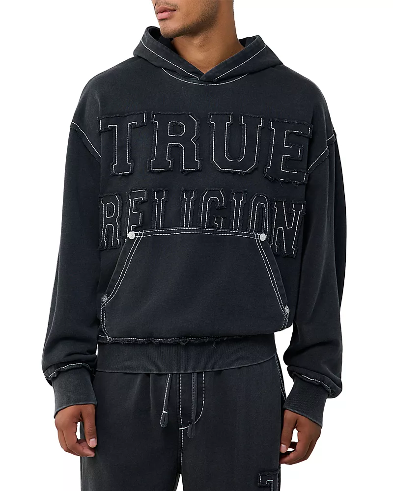 True Religion Big T Cinched Logo Hoodie