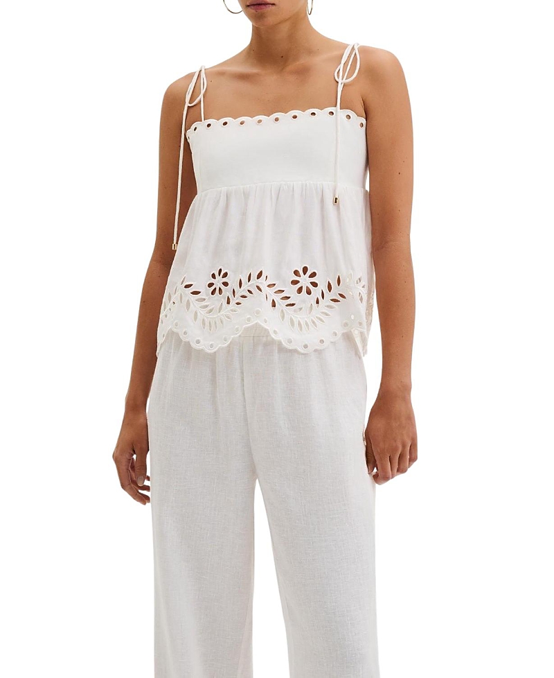 Malina Carrie Broderie Anglaise Top