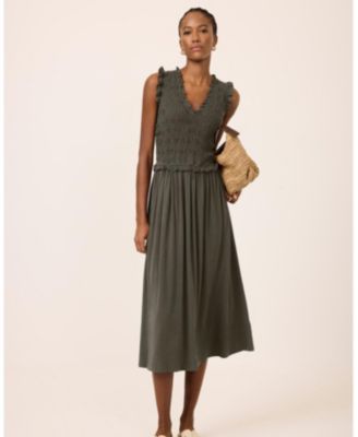 tan and white polka dot dress Cider Tasting Polkadot Mini - Brown, Large | Hazel Olive bridals dress color:Taupe Pink Timeless charm meets playful Square Neck Fluid Satin
