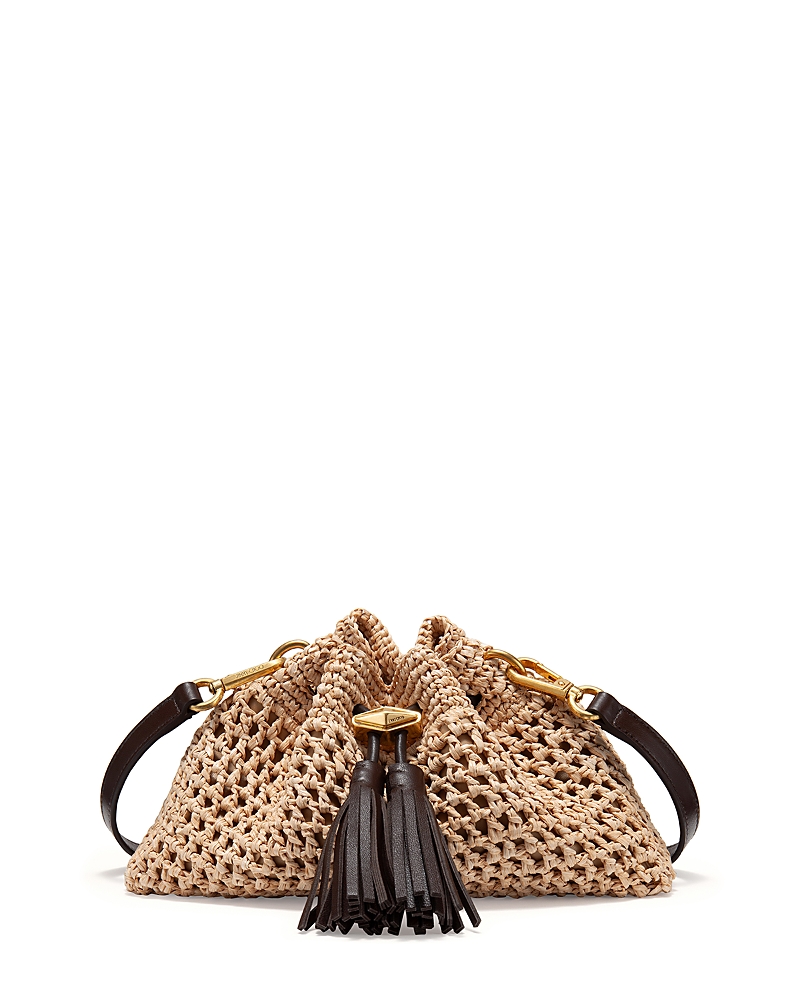 Jimmy Choo Cinch Small Raffia Shoulder Bag