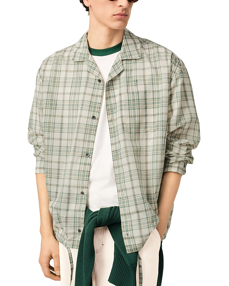 Ami Boxy Plaid Shirt
