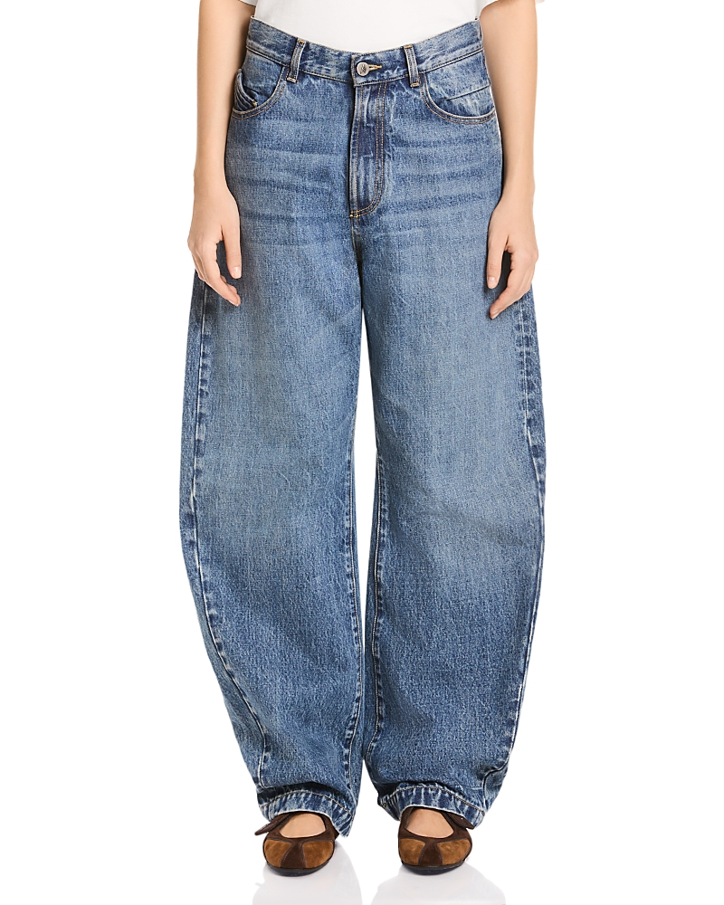 The Attico Balloon Leg Jeans in Sky Blue