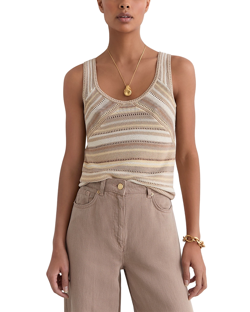 Reiss Stripe Knitted Vest