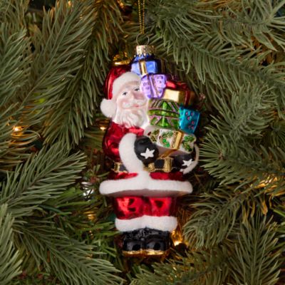 Santa Carrying Gifts Ornament - Exclusive