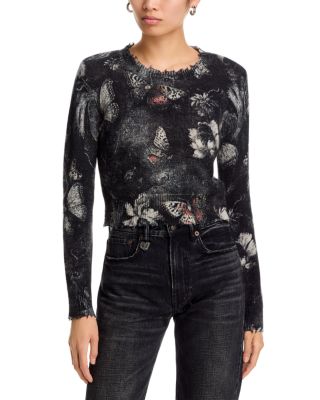 Printed Baby Crewneck Cashmere Sweater