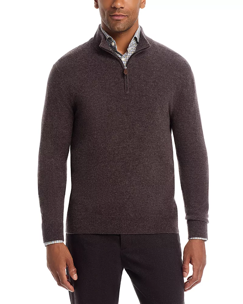 The Men's Store at Bloomingdale's Timber Cashmere Quarter-Zip Sweater - Exclusive